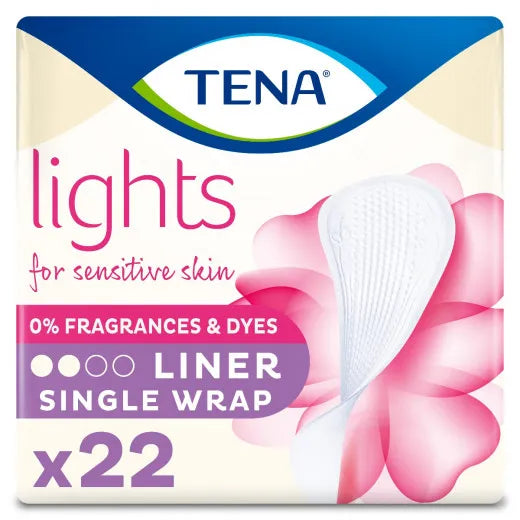 TENA Lights - Liner Single Wrapped - Pack of 22
