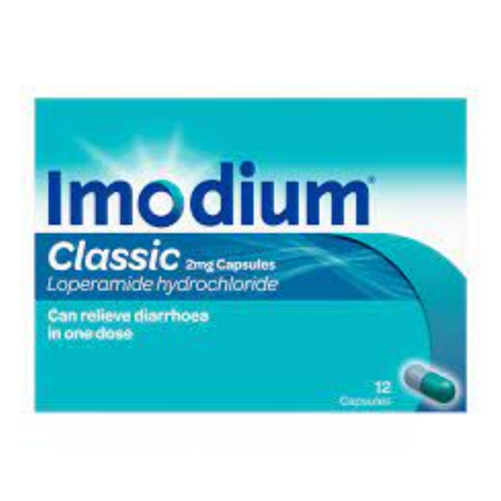 Imodium Classic 2mg capsules - 12 Capsules (P)
