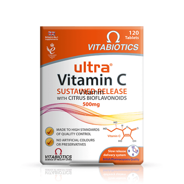 Ultra Vitamin C Sr and Bioflavonoid Tablets, Pack of 120