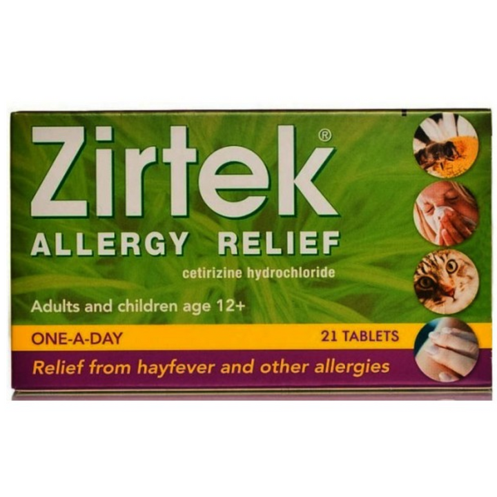 Zirtek Allergy Relief 10 mg film-coated Tablets