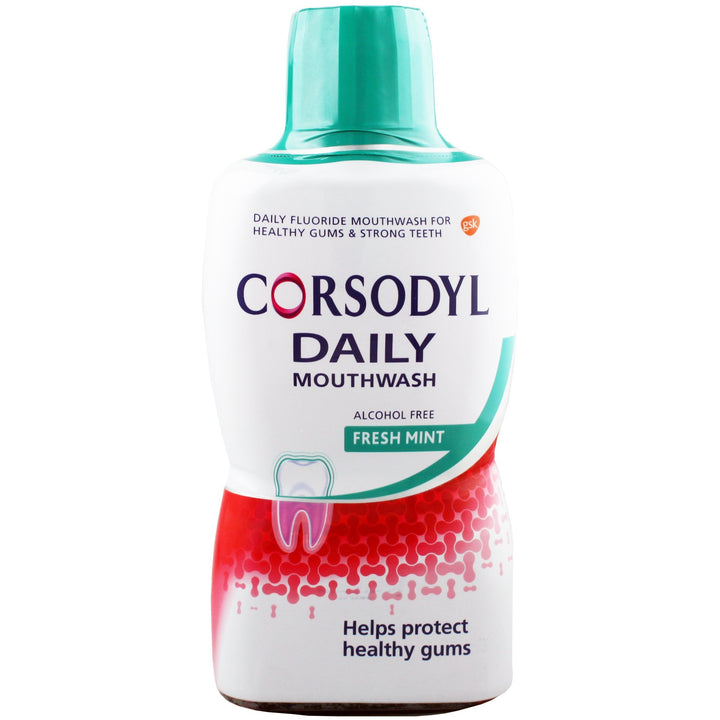 Corsodyl Daily Fresh Mint Alcohol Free Mouthwash 500ml