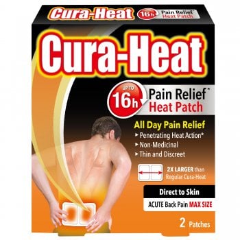 Cura-Heat Direct To Skin Back Pain Max Size - 2 Patches