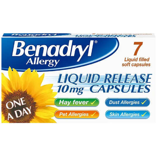 Benadryl Allergy Liquid Release 10mg Pack of 7
