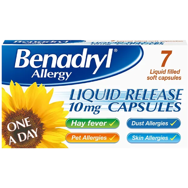 Benadryl Allergy Liquid Release 10mg Pack of 7