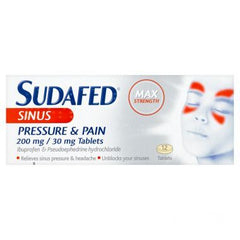 Sudafed Sinus Pressure & Pain 200mg/30mg Film-Coated 12 Tablets (P) (N)