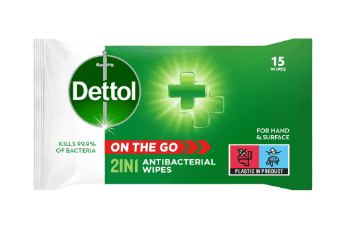 Dettol 2in1 anti-bacterial wipes