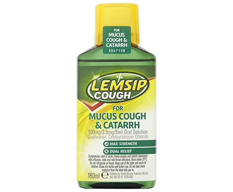 Lemsip Cough For Mucus Cough And Catarrh 180ml