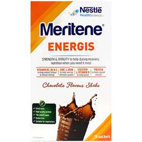 Meritene Energis Chocolate Shake 15 Sachets of 30g