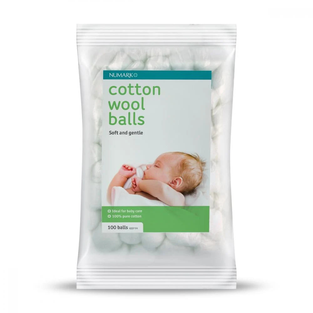 Numark Cotton Wool Puffs 100 Pack