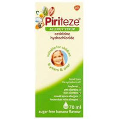 Piriteze Kids Allergy Relief Syrup 6 years & over - 70ml (A)