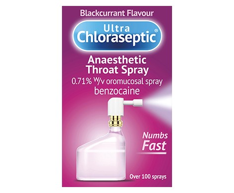 Ultra Chloraseptic Anaesthetic Throat Over 100 Spray - Blackcurrant