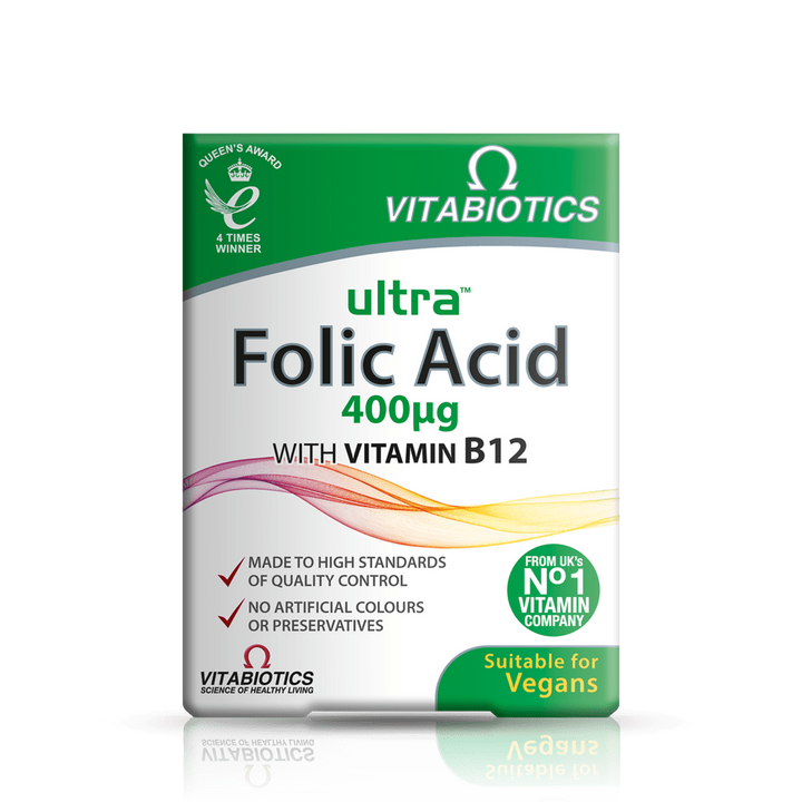 Vitabiotics Ultra Folic Acid Tablets, 60-Count